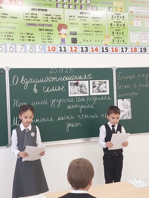 Внеурочные занятия на тему: «О взаимоотношениях в семье.